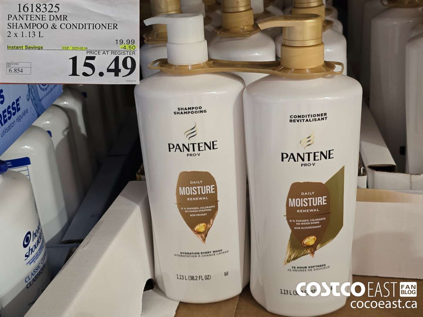 1618325 PANTENE DMR SHAMPOO & CONDITIONER 2 x 1.13L ($4.50 INSTANT SAVINGS EXPIRES ON 2025-02-16) $15.49