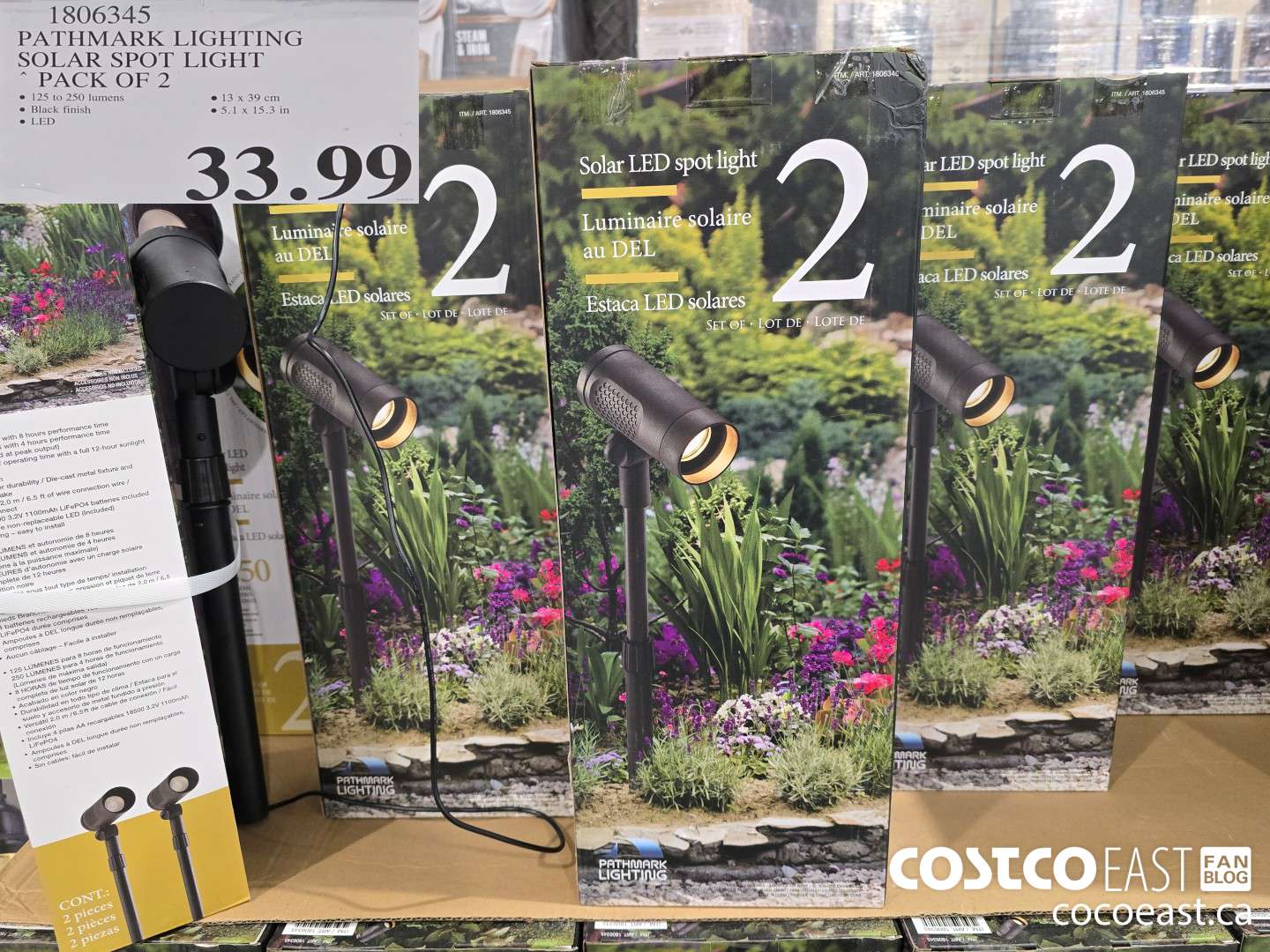 1806345 PATHMARK LIGHTING SOLAR SPOT LIGHT PACK OF 2 $33.99