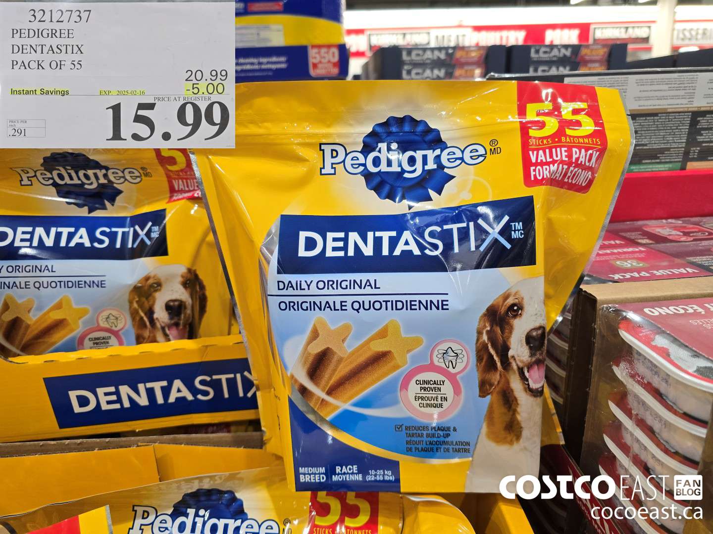 3212737 PEDIGREE DENTASTIX PACK OF 55 ($5.00 INSTANT SAVINGS EXPIRES ON 2025-02-16) $15.99