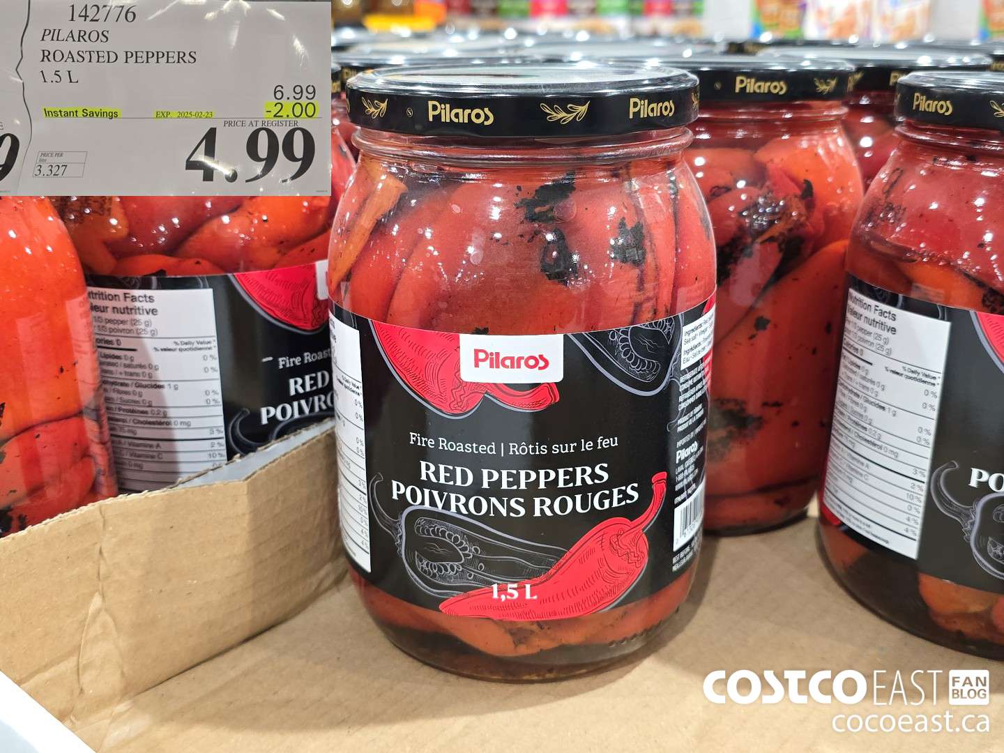 142776 PILAROS ROASTED PEPPERS 1.5 L ($2.00 INSTANT SAVINGS EXPIRES ON 2025-02-23) $4.99