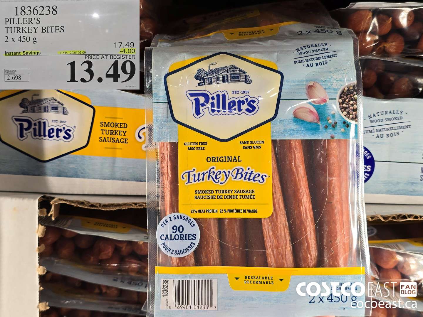 1836238 PILLER'S TURKEY BITES 2 X 450 G ($4.00 INSTANT SAVINGS EXPIRES ON 2025-02-09) $13.49