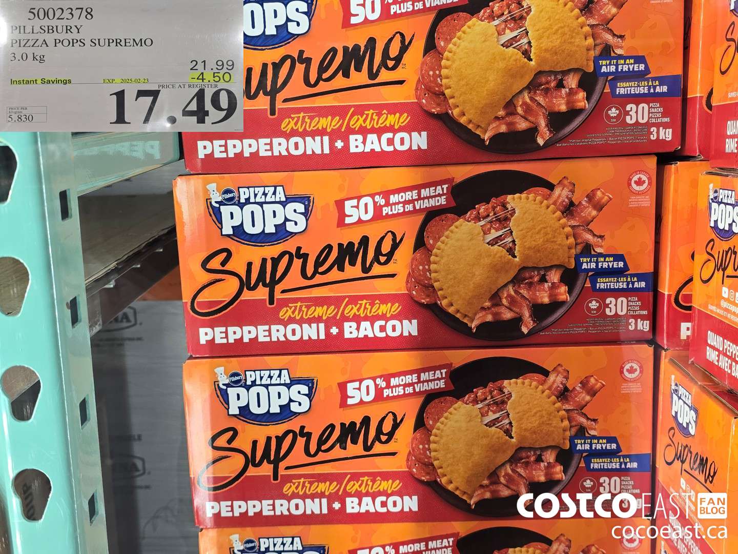 5002378 PILLSBURY PIZZA POPS SUPREMO 3.0 KG ($4.50 INSTANT SAVINGS EXPIRES ON 2025-02-23) $17.49