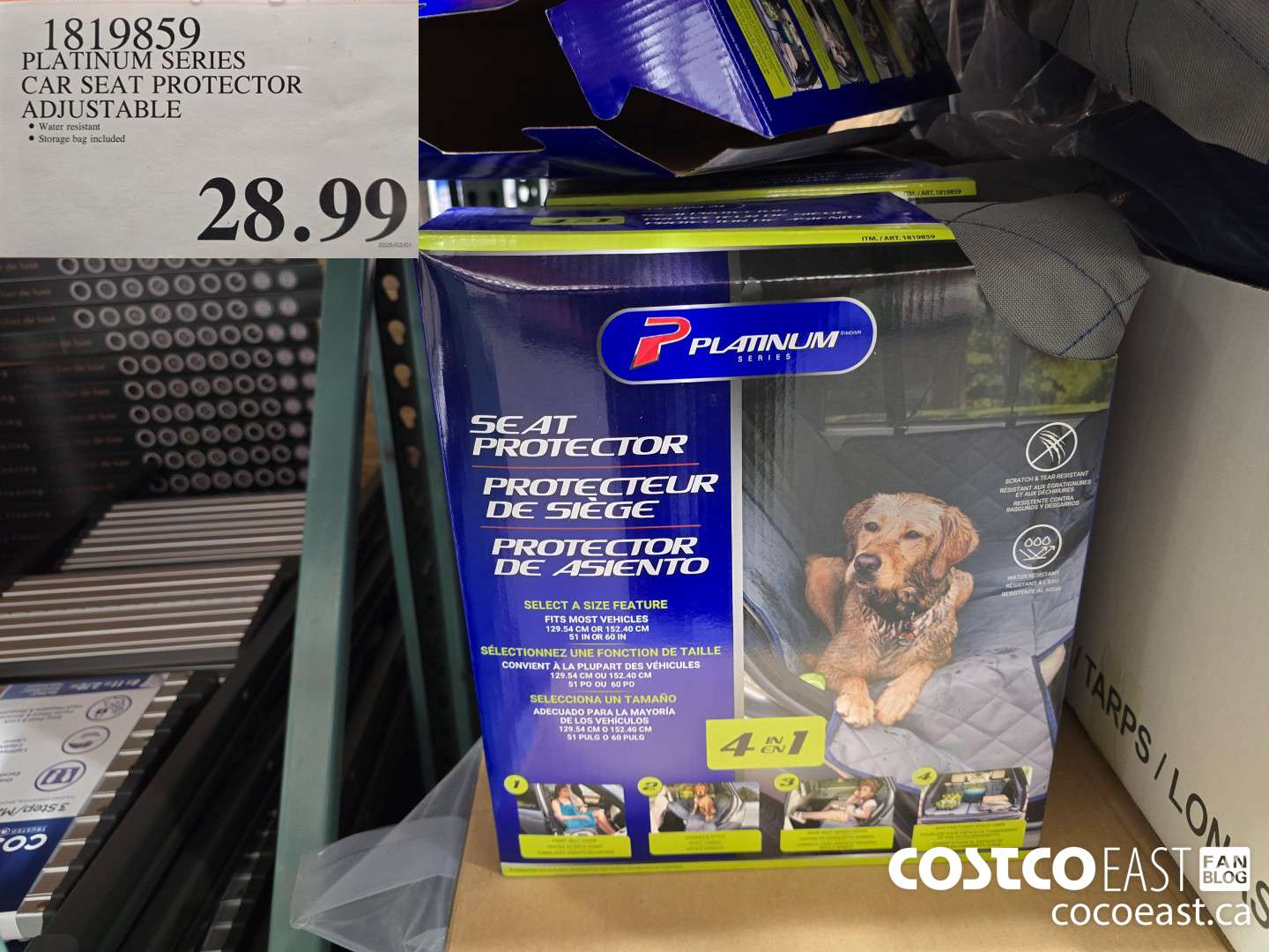 1819859 PLATINUM SERIES CAR SEAT PROTECTOR ADJUSTABLE $28.99