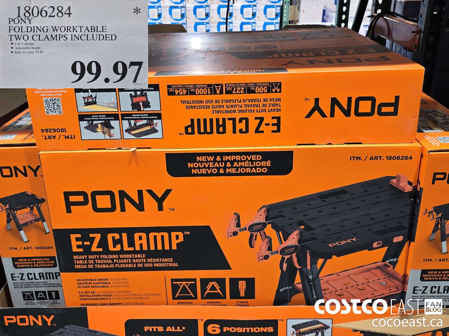 1806284 PONY FOLDING WORKTABLE TWO CLAMPS INCLUDED $99.97