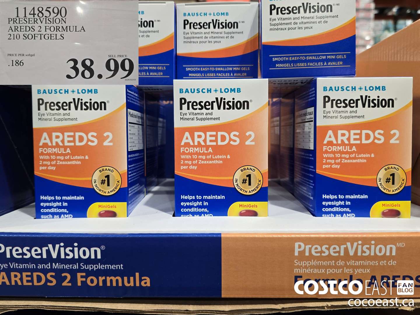 1148590 PRESERVISION AREDS 2 FORMULA 210 SOFTGELS $38.99