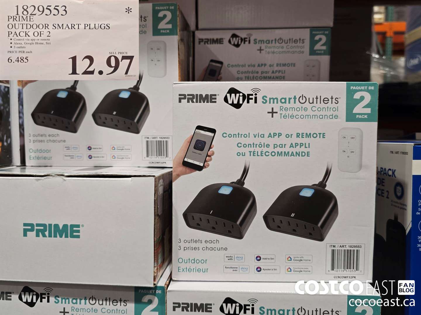 1829553 PRIME OUTDOOR SMART PLUGS PACK OF 2 $12.97