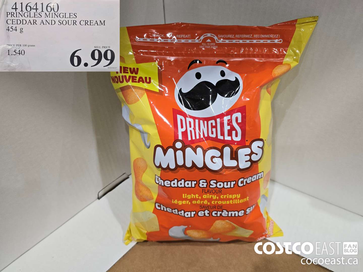 4164160 PRINGLES MINGLES CEDDAR AND SOUR CREAM 454 g $6.99