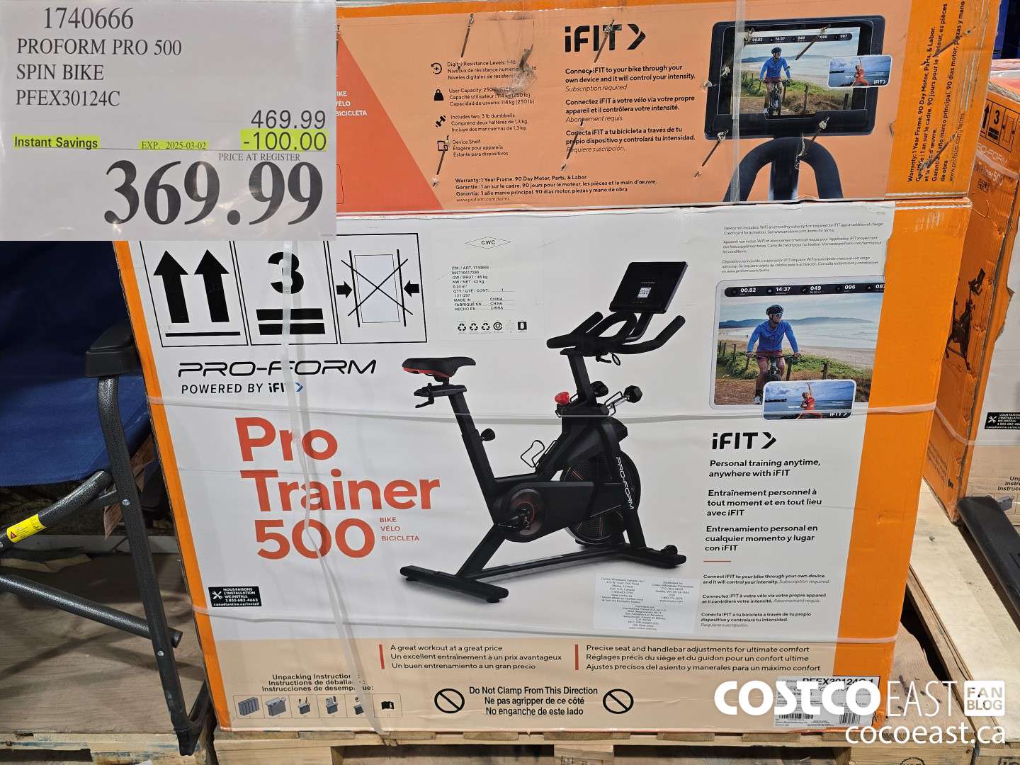 1740666 PROFORM PRO 500 SPIN BIKE PFEX30124C ($100.00 INSTANT SAVINGS EXPIRES ON 2025-03-02) $369.99