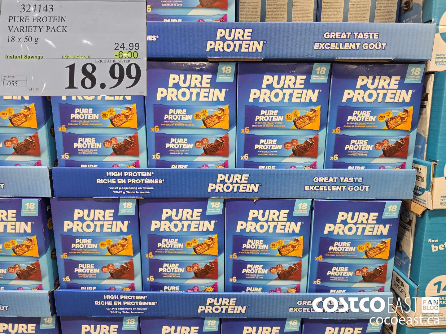 324143 PURE PROTEIN VARIETY PACK 18 x 50G ($6.00 INSTANT SAVINGS EXPIRES ON 2025-02-16) $18.99