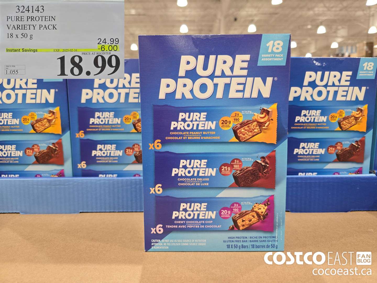 324143 PURE PROTEIN VARIETY PACK 18 x 50G ($6.00 INSTANT SAVINGS EXPIRES ON 2025-02-16) $18.99