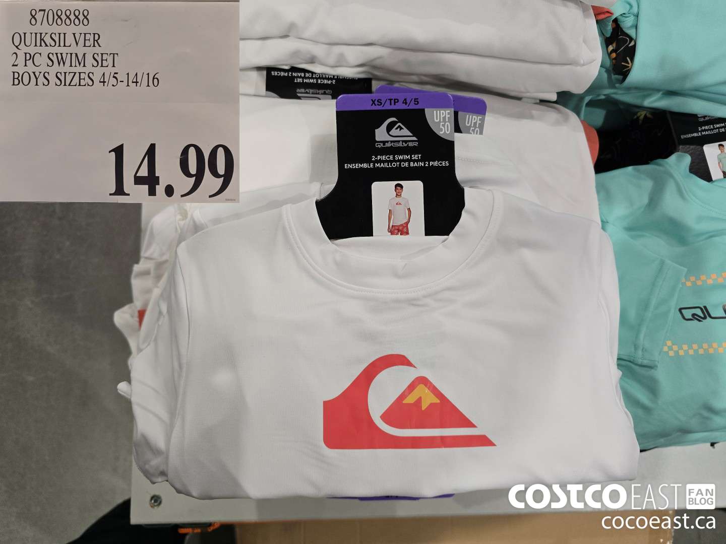 8708888 QUIKSILVER 2 PC SWIM SET BOYS SIZES 4/5-14/16 $14.99