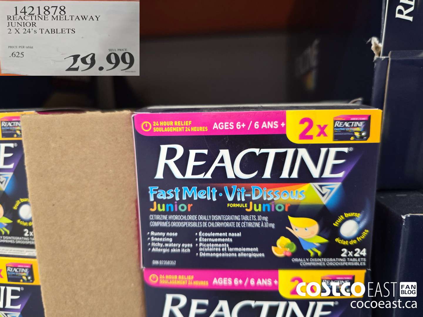 1421878 REACTINE MELTAWAY JUNIOR 2 X 24's $29.99