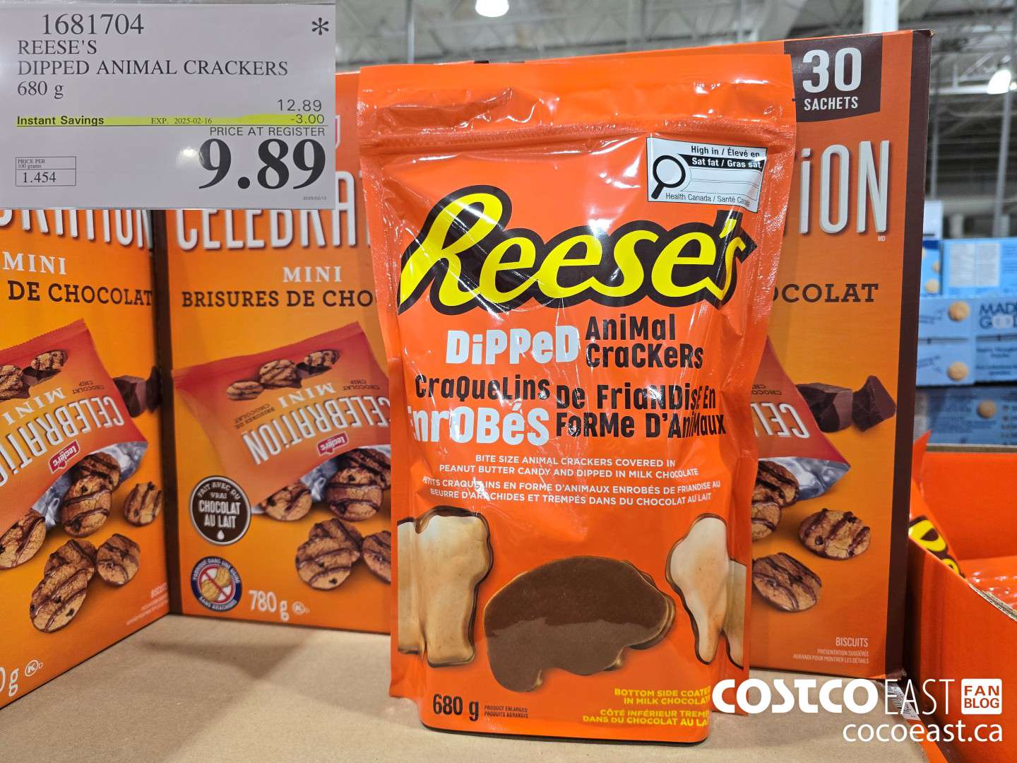 1681704 REESE'S DIPPED ANIMAL CRACKERS 680 g ($3.00 INSTANT SAVINGS EXPIRES ON 2025-02-16) $9.89