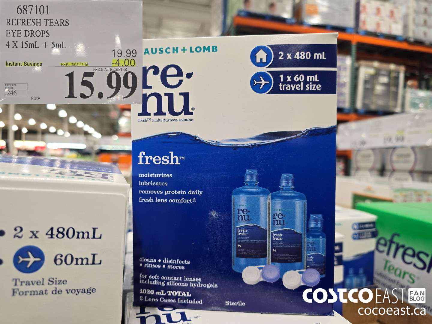 637101 REFRESH TEARS LUBRICANT EYE DROPS 4 X 15ml PLUS 5ml ($4.00 INSTANT SAVINGS EXPIRES ON 2024-02-16) $15.99