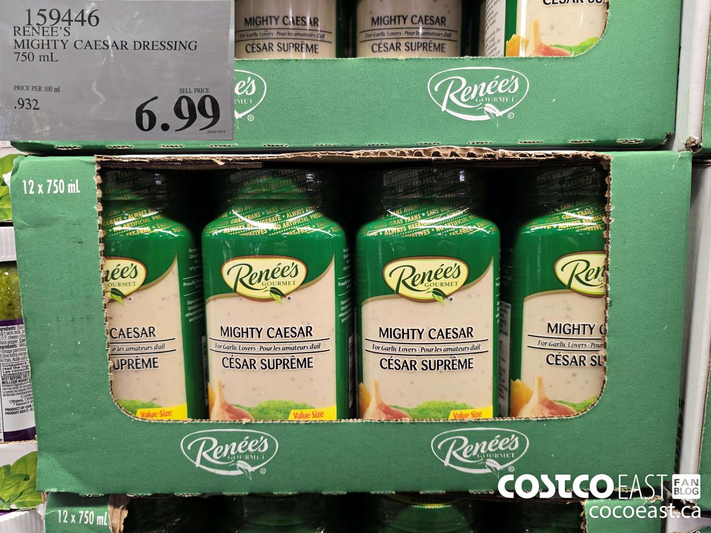 159446 RENEE'S MIGHTY CAESAR DRESSING 750 ML $6.99