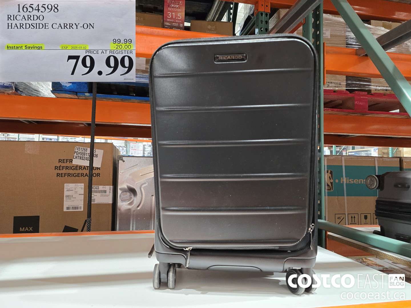 1654598 RICARDO HARDSIDE CARRY-ON ($20.00 INSTANT SAVINGS EXPIRES ON 2025-03-02) $79.99