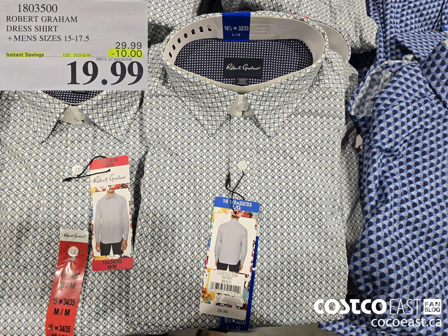 1803500 ROBERT GRAHAM DRESS SHIRT +MENS SIZES 15-17.5 ($10.00 INSTANT SAVINGS EXPIRES ON 2025-02-02) $19.99