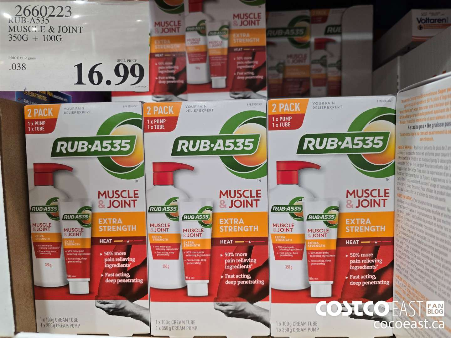 2660223 RUB-A535 MUSCLE & JOINT 350G + 100G $16.99