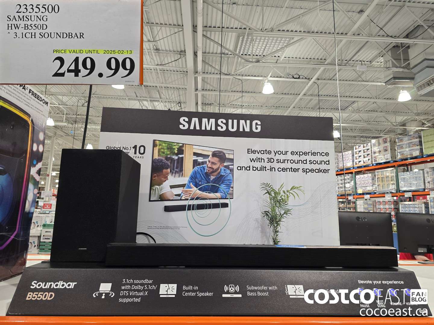 2335500 SAMSUNG HW-B550D SOUNDBAR 3.1 CH $249.99