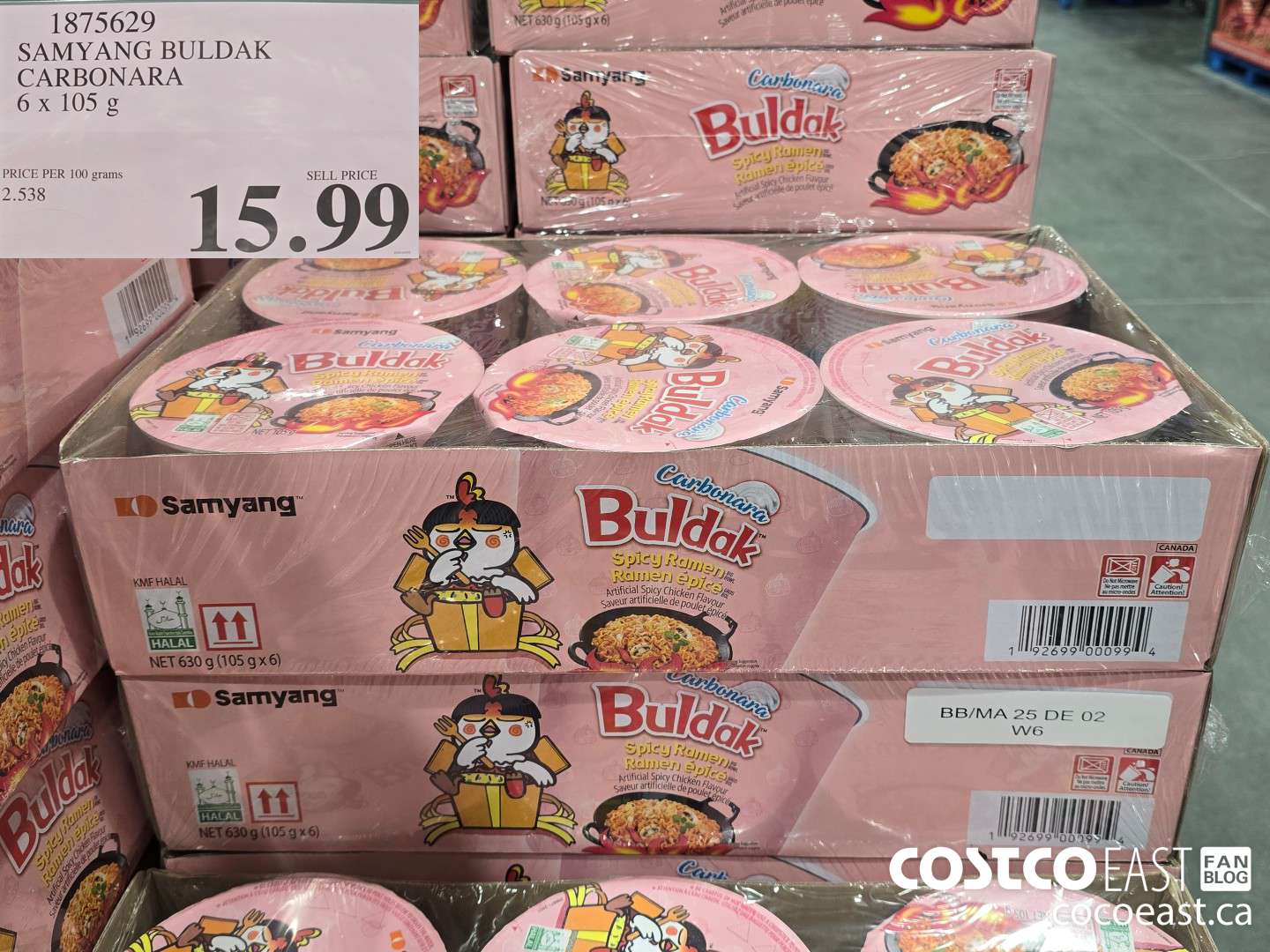 1875629 SAMYANG BULDAK CARBONARA 6 x 105 G $15.99