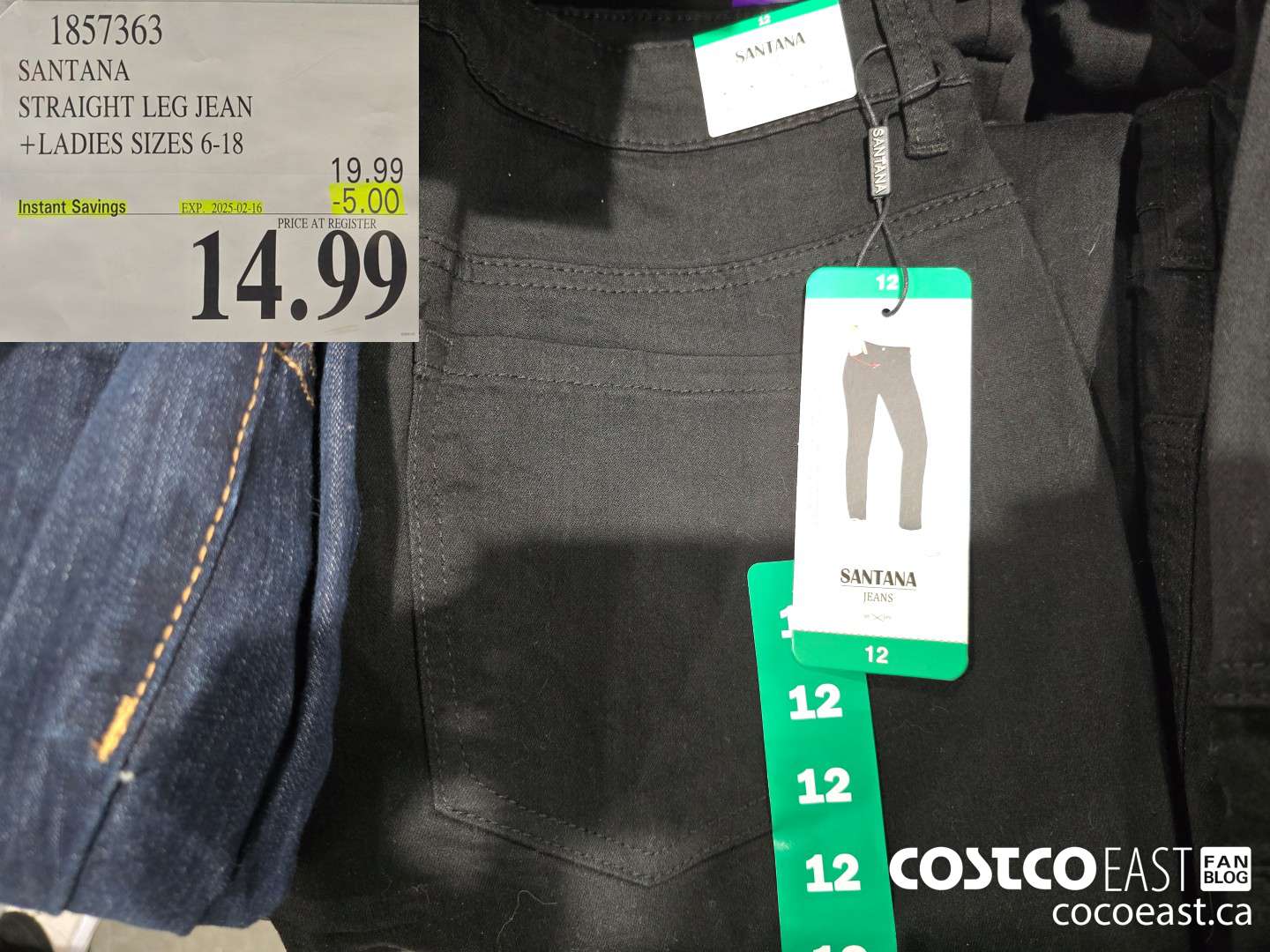 1857363 SANTANA STRAIGHT LEG JEAN +LADIES SIZES 6-18 ($5.00 INSTANT SAVINGS EXPIRES ON 2025-02-16) $14.99