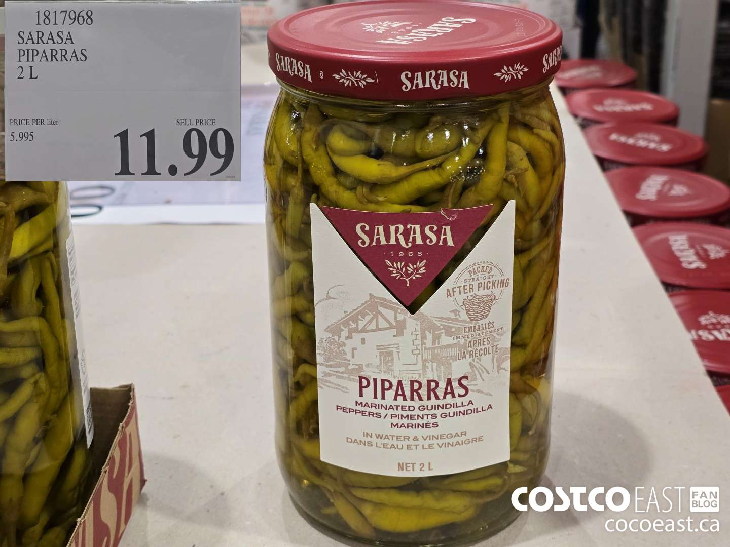 1817968 SARASA PIPARRAS 2 L $11.99