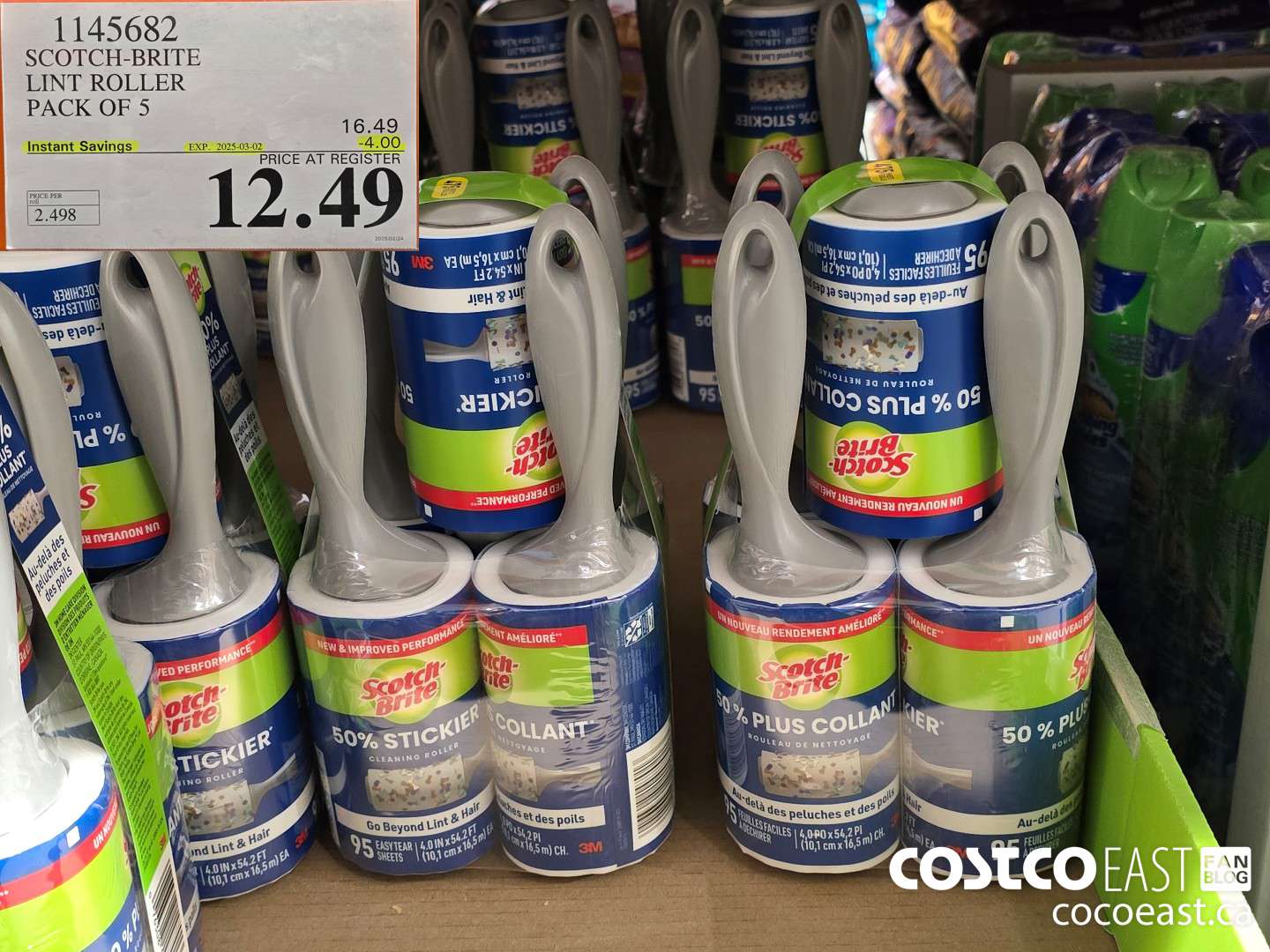 1145682 SCOTCH-BRITE LINT ROLLER PACK OF 5 ($4.00 INSTANT SAVINGS EXPIRES ON 2025-03-02) $12.49