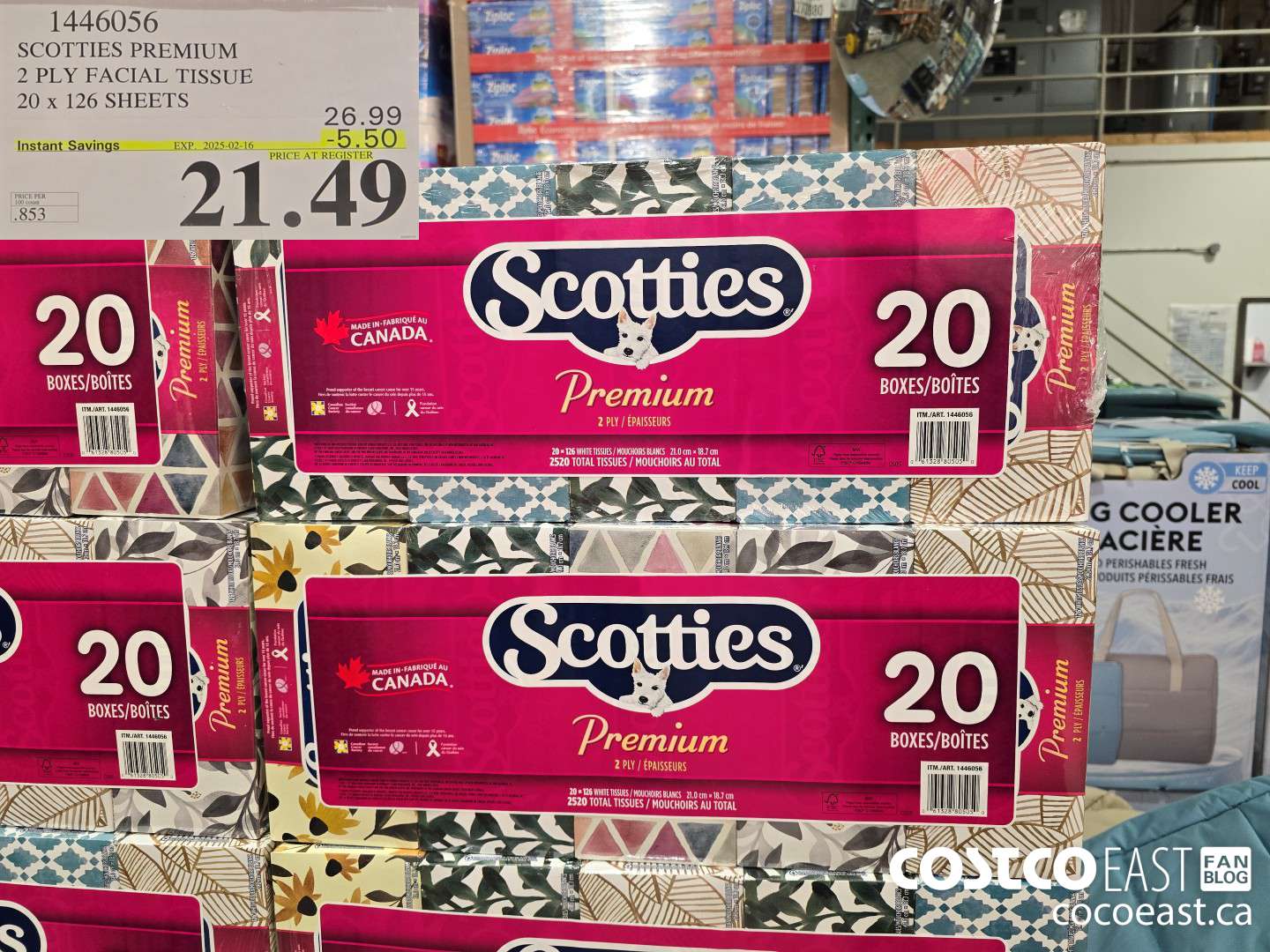 1446056 SCOTTIE PREMIUM 2 PLY FACIAL TISSUES 20 x 126 sheets ($5.50 INSTANT SAVINGS EXPIRES ON 2025-02-16) $21.49