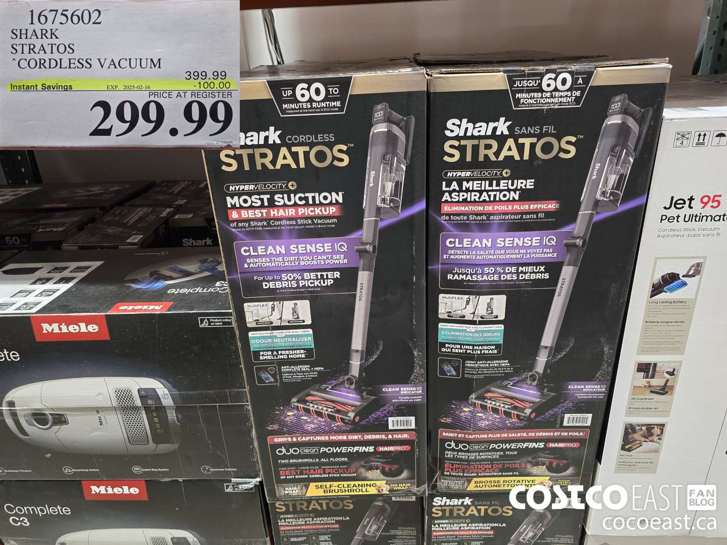 1675602 SHARK STRATOS CORDLESS STICK VACUUM ($100.00 INSTANT SAVINGS EXPIRES ON 2025-02-16) $299.99