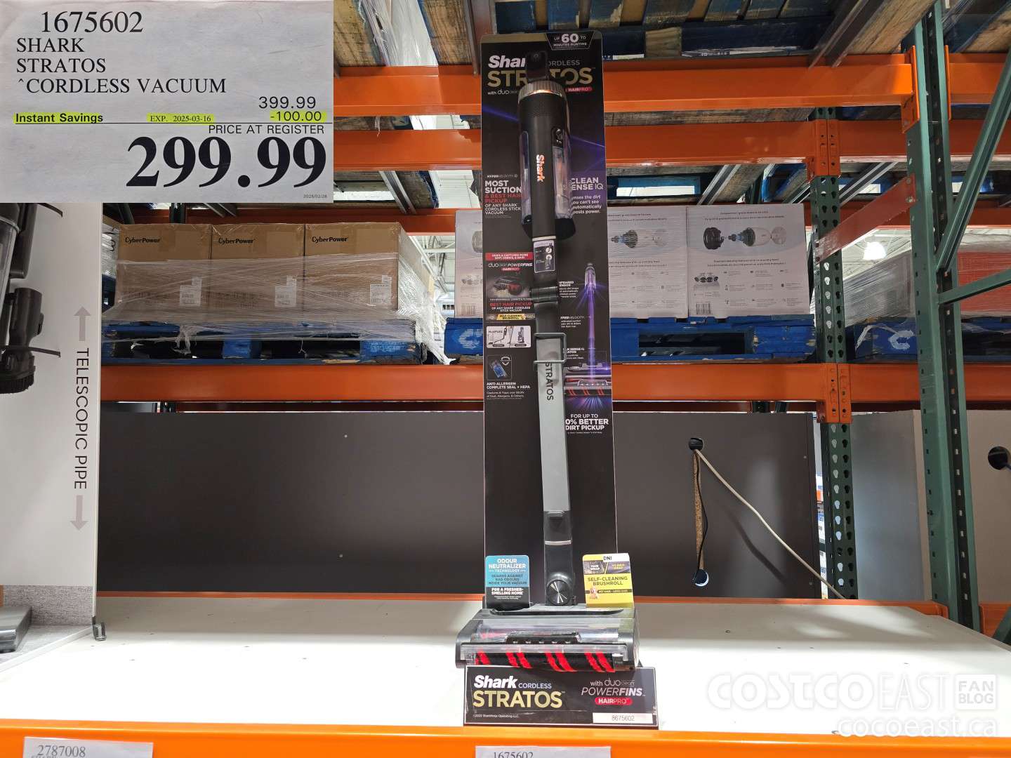 1675602 SHARK STRATOS CORDLESS STICK VACUUM ($100.00 INSTANT SAVINGS EXPIRES ON 2025-03-16) $299.99