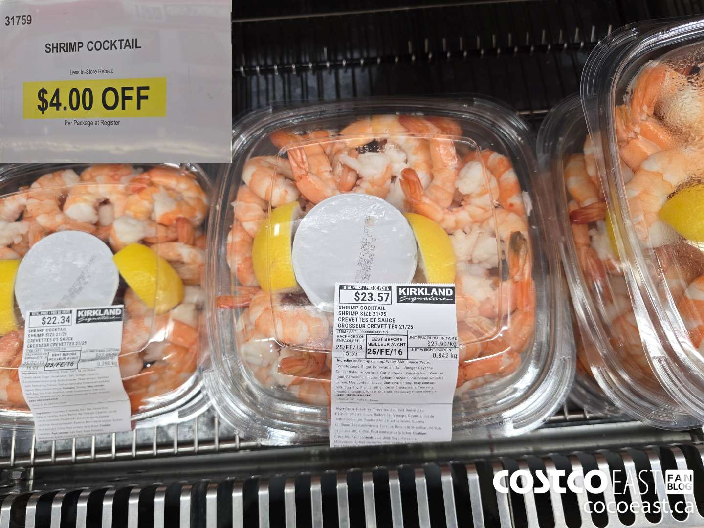 31759 SHRIMP COCKTAIL ($4.00 INSTANT SAVINGS)