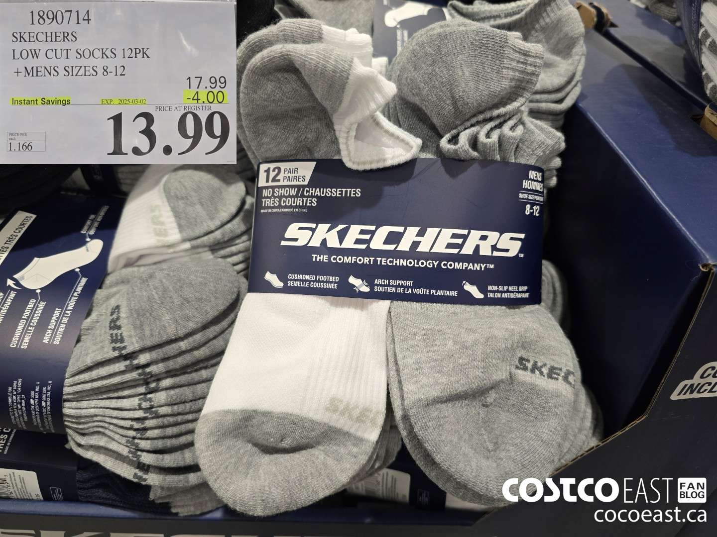 1890714 SKECHERS LOW CUT SOCKS 12PK +MENS SIZES 8-12 ($4.00 INSTANT SAVINGS EXPIRES ON 2025-03-02) $13.99
