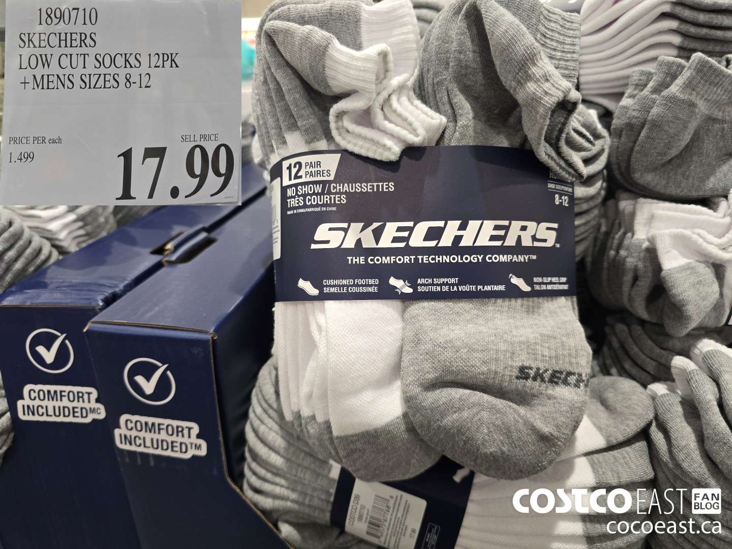 1890710 SKETCHERS LOW CUT SOCKS 12PK MENS SIZES 8-12 $17.99