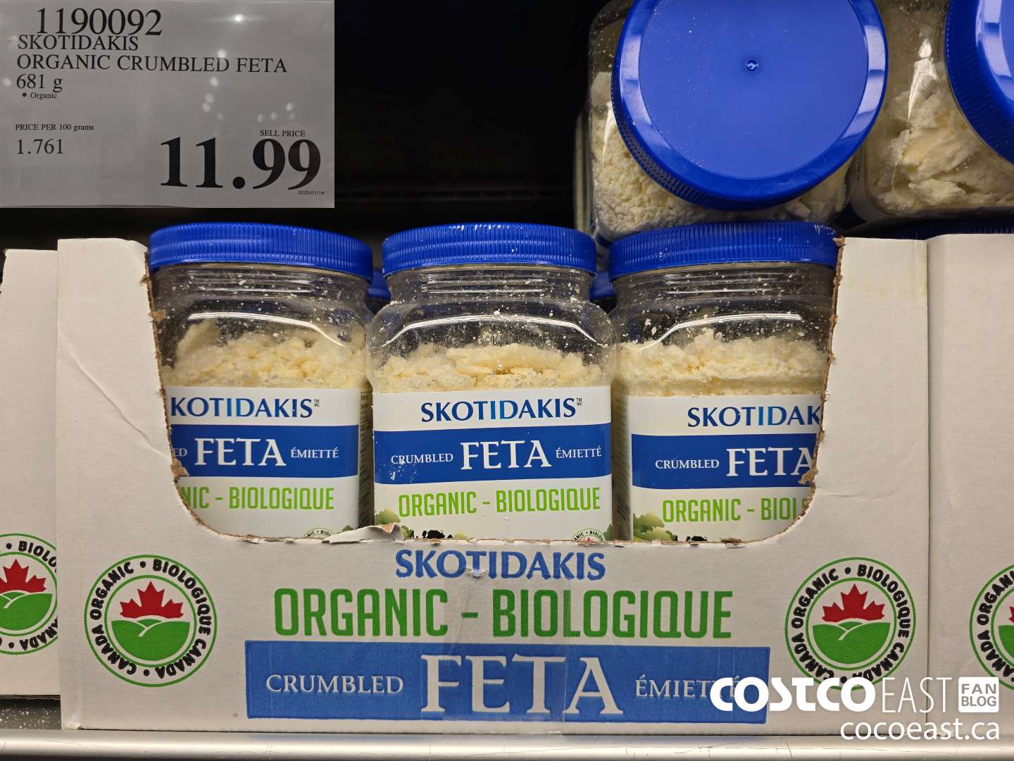 1190092 SKOTIDAKIS ORGANIC CRUMBLED FETA 681 G $11.99