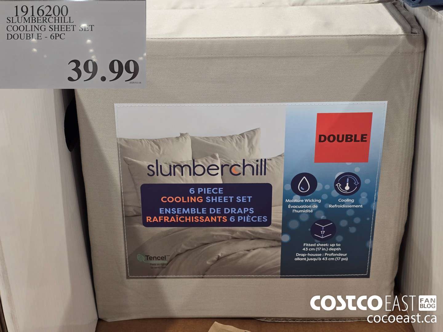 1916200 SLUMBERCHILL COOLING SHEET SET DOUBLE - 6PC $39.99