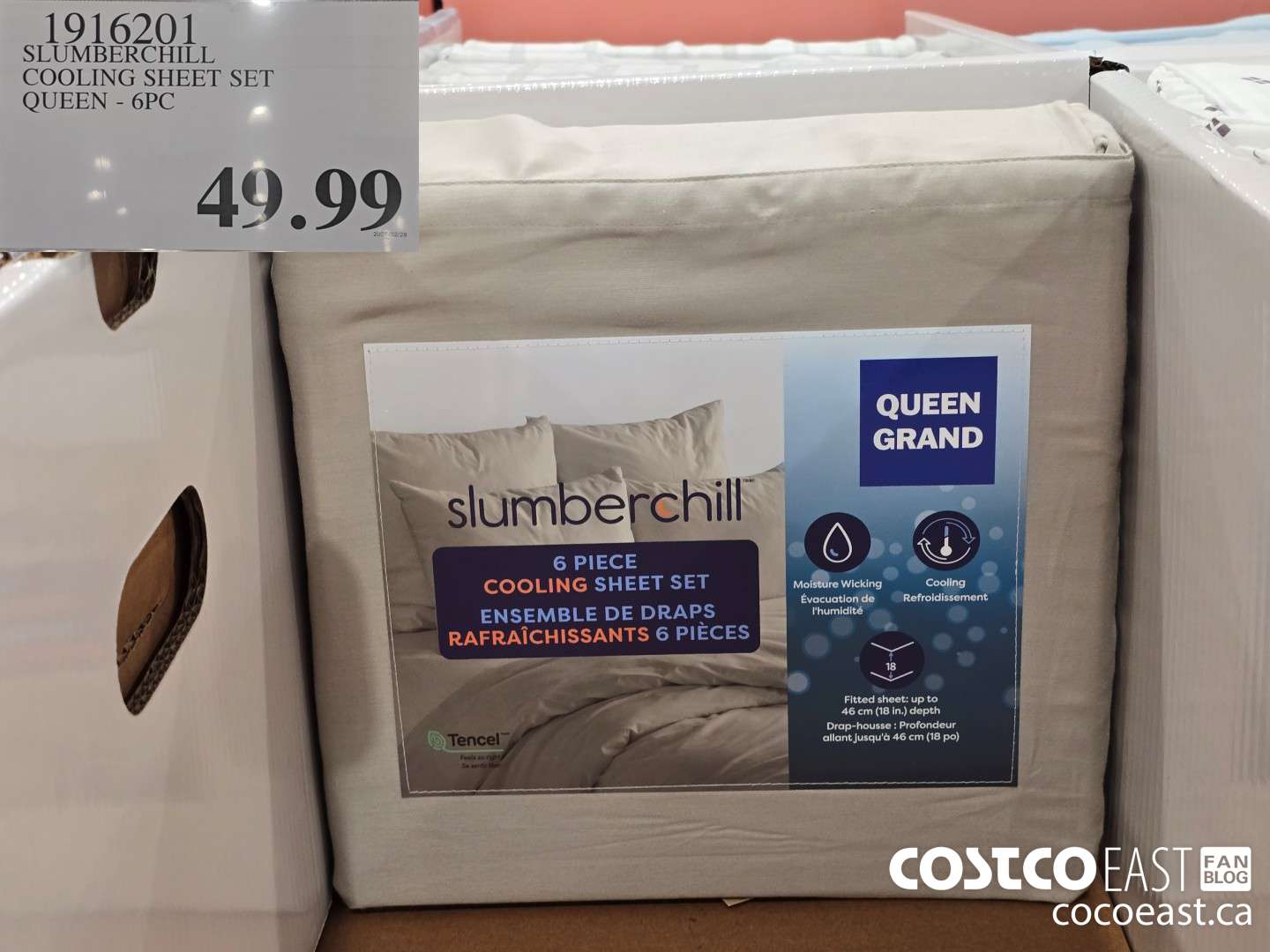 1916201 SLUMBERCHILL COOLING SHEET SET QUEEN - 6 PC $49.99