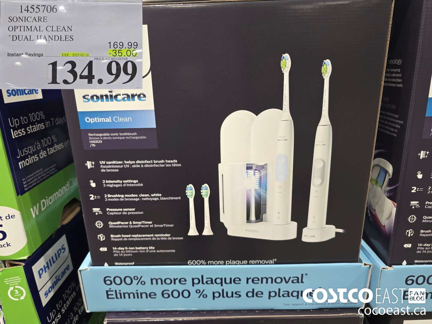 1455706 SONICARE OPTIMAL CLEAN DUAL HANDLES ($35.00 INSTANT SAVINGS EXPIRES ON 2024-02-16) $134.99