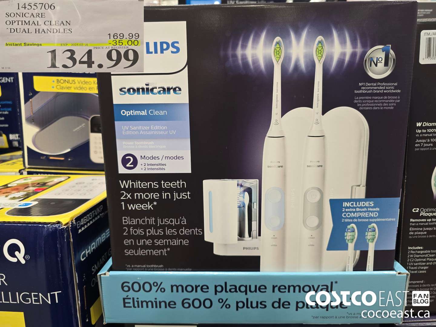 1455706 SONICARE OPTIMAL CLEAN DUAL HANDLES ($35.00 INSTANT SAVINGS EXPIRES ON 2024-02-16) $134.99