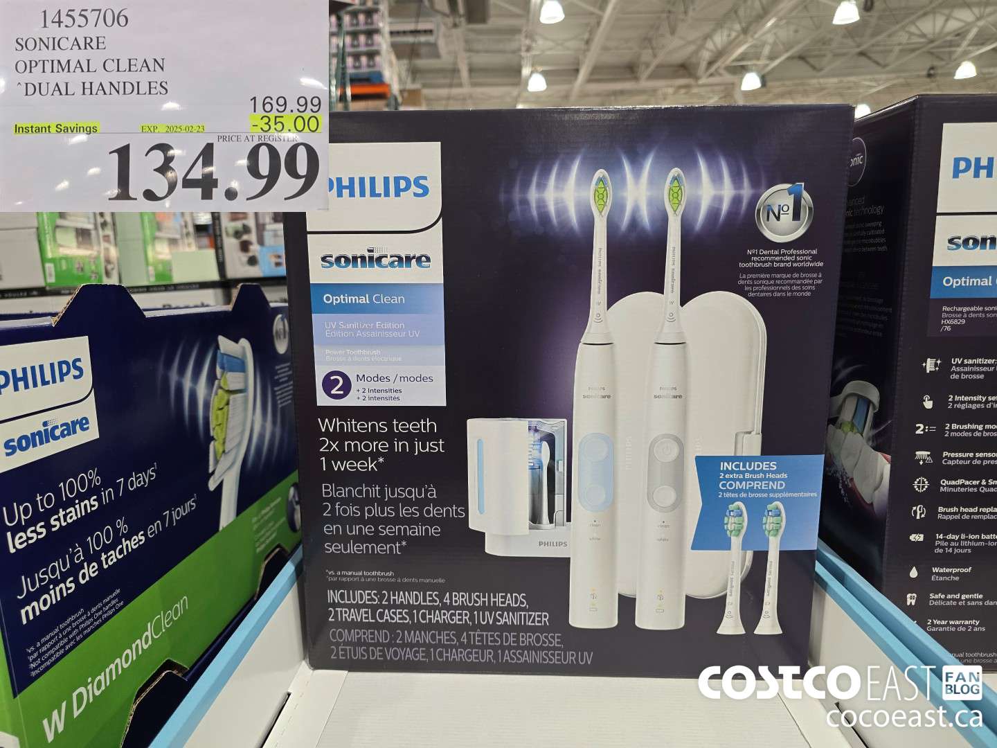 1455706 SONICARE OPTIMAL CLEAN DUAL HANDLES ($35.00 INSTANT SAVINGS EXPIRES ON 2024-02-23) $134.99