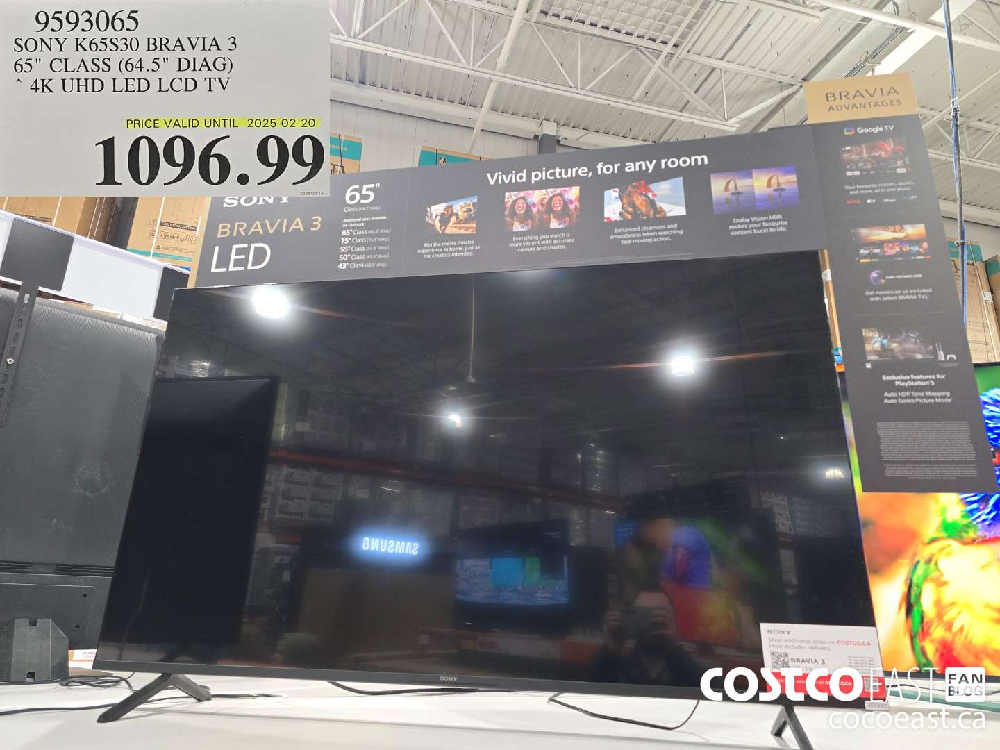 9593065 SONY K65S30 BRAVIA 3 65