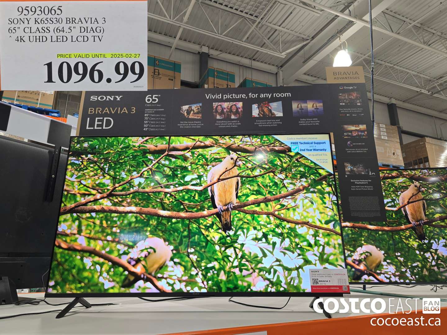 9593065 SONY K65S30 BRAVIA 3 65