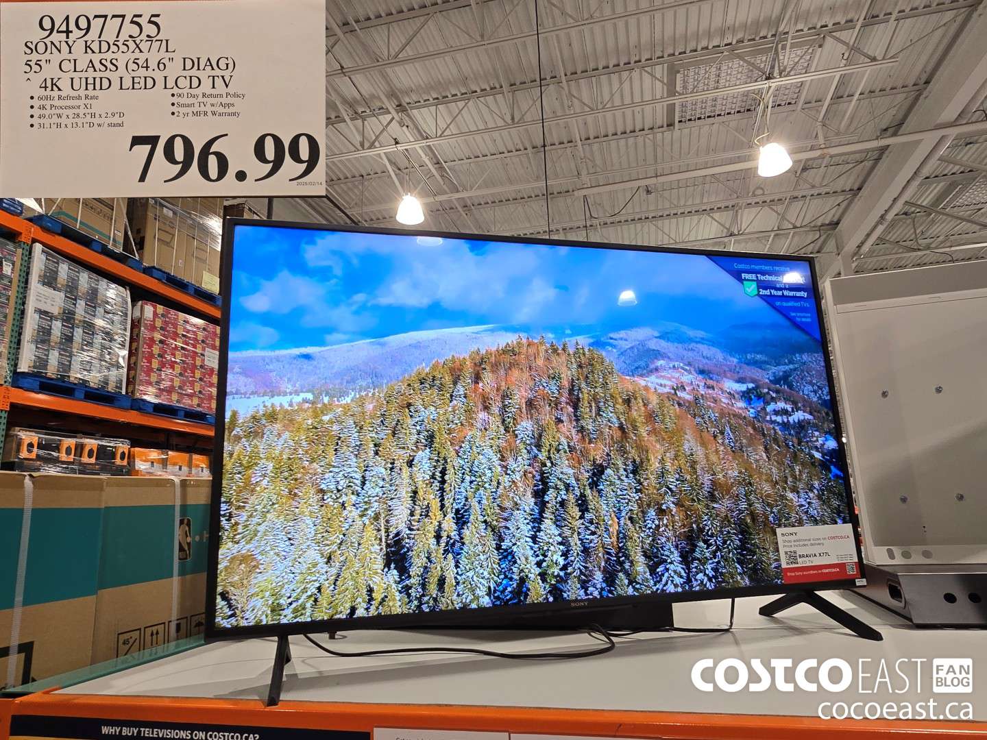 9497755 SONY KD55X77L 55