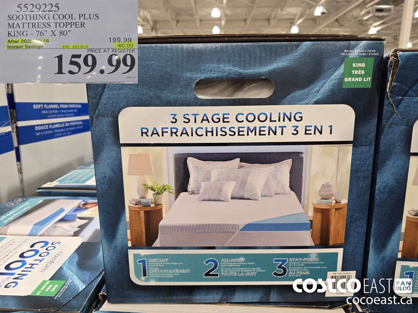 5529225 SOOTHING COOL PLUS MATTRESS TOPPER KING - 76