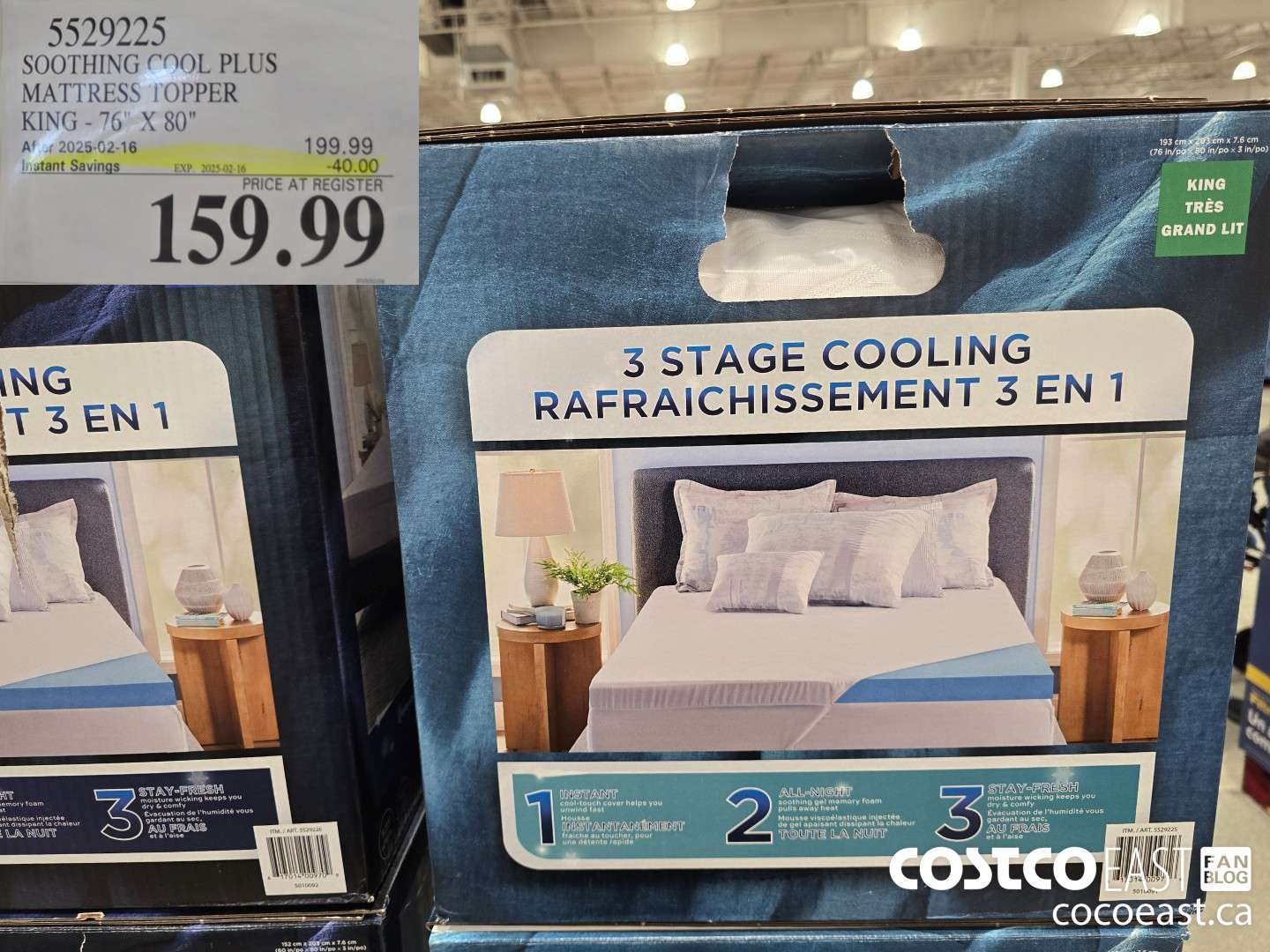 5529225 SOOTHING COOL PLUS MATTRESS TOPPER KING - 76