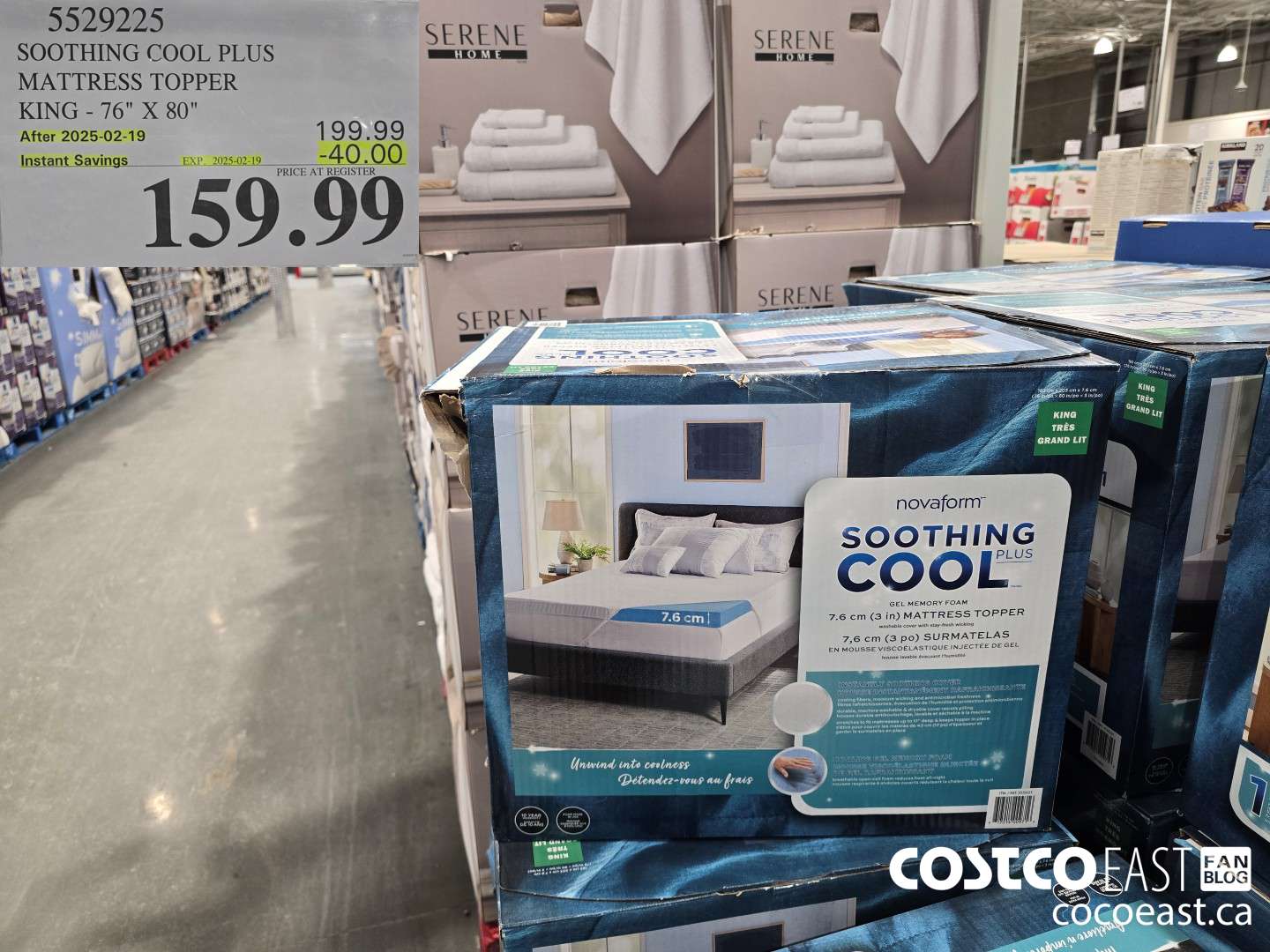 5529225 SOOTHING COOL PLUS MATTRESS TOPPER KING - 76