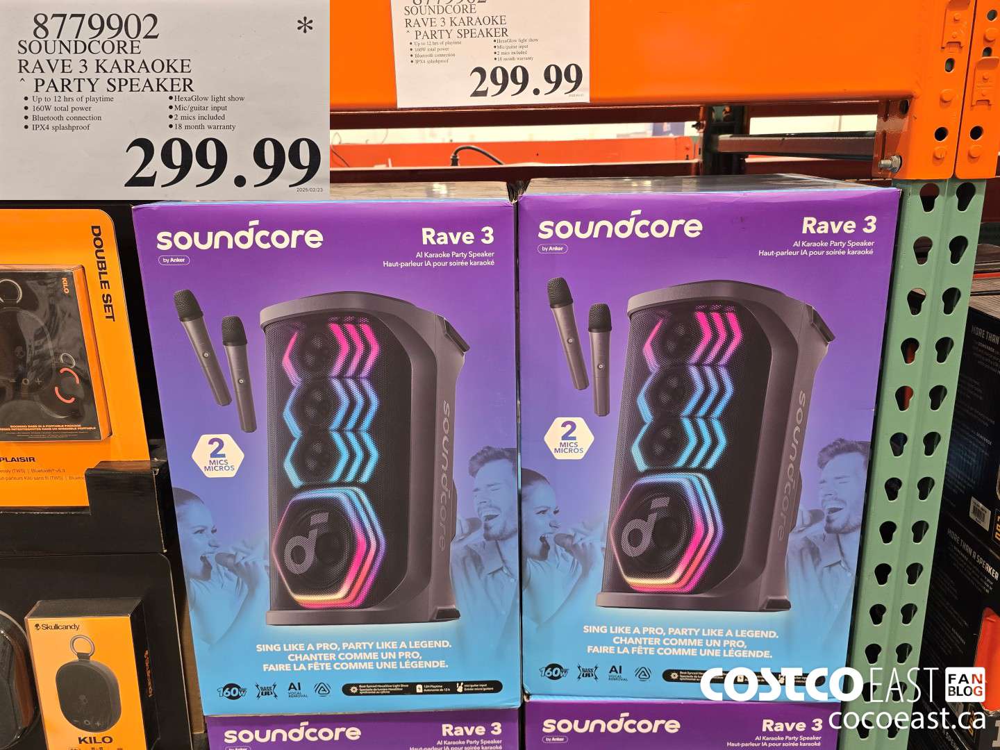 8779902 SOUNDCORE RAVE 3 KARAOKE ~ PARTY SPEAKER $299.99