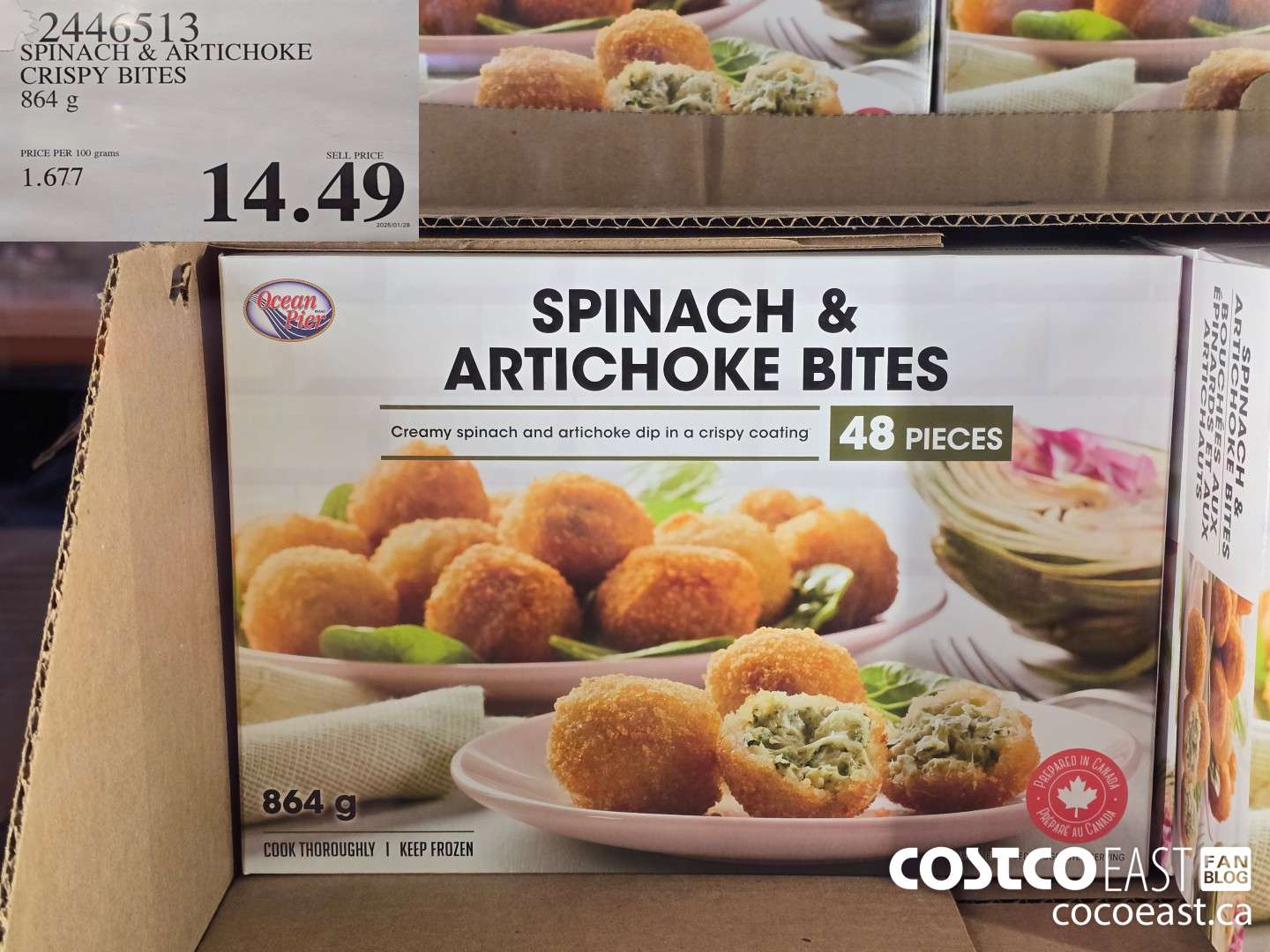 2446513 SPINACH & ARTICHOKE CRISPY BITES 864 G $14.99