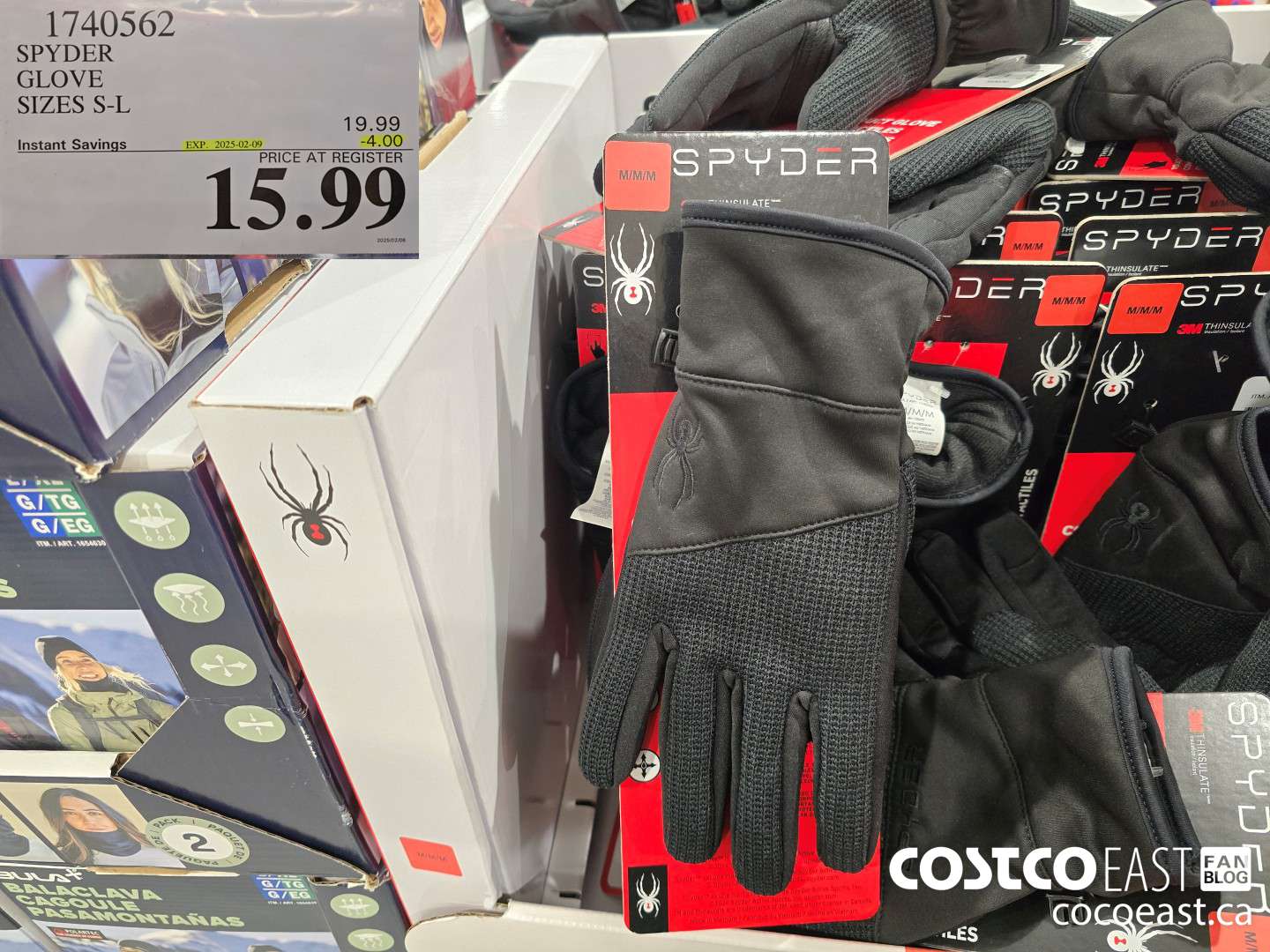 1740562 SPYDER GLOVE SIZES S-L ($4.00 INSTANT SAVINGS EXPIRES ON 2025-02-09) $15.99