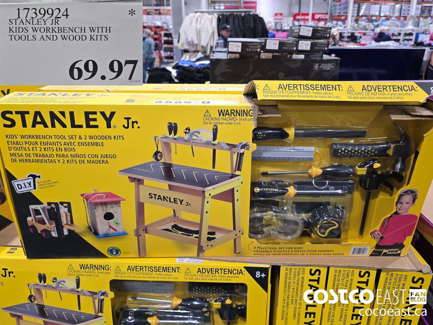 1739924 STANLEY JR KIDS WORKBENCH WITH TOOLS AND WOOD KITS $69.97