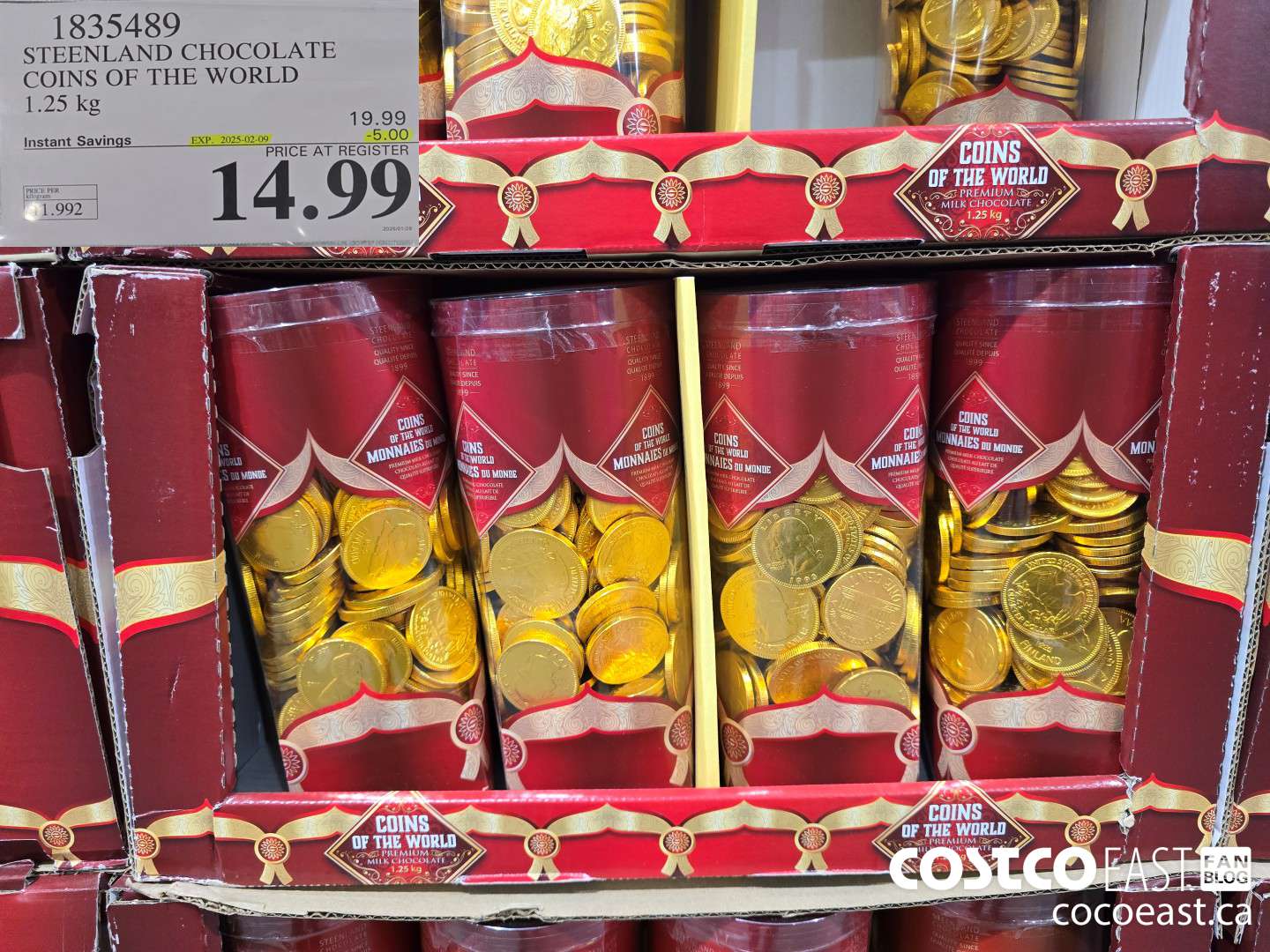 1835489 STEENLAND CHOCOLATE COINS OF THE WORLD 1.25 KG ($5.00 INSTANT SAVINGS EXPIRES ON 2025-02-09) $14.99